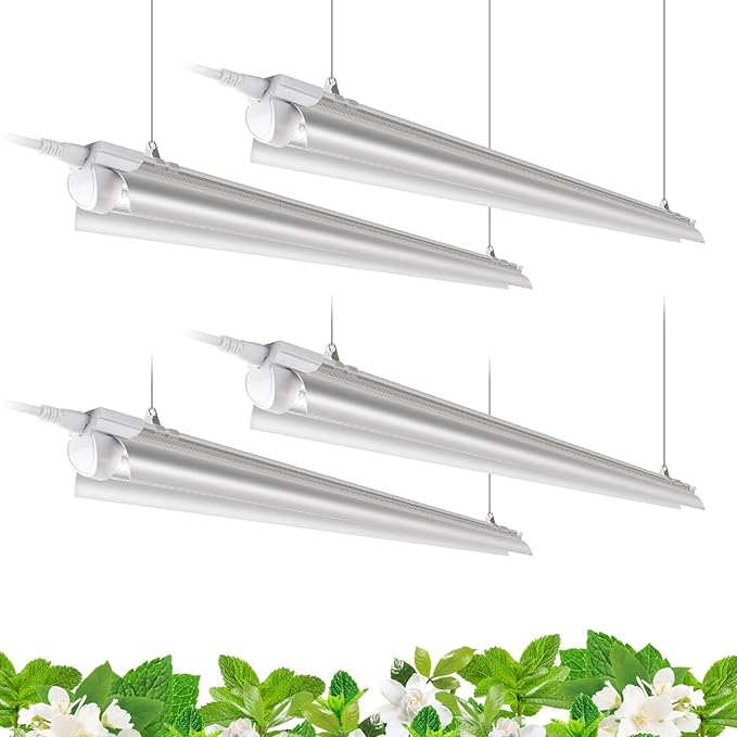 Barrina T8 Grow Lights for Indoor Plants, 4FT Full Spectrum Grow Light, 168W(4 x 42W), Plant Lights