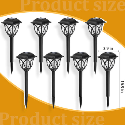GIGALUMI 6 Pack Solar Lights Outdoor Waterproof, LED Solar Garden Lights