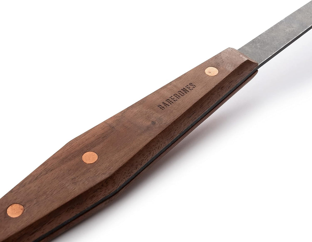 Barebones Cowboy Grill Coal Shovel - Durable Stainless Steel Ash Shovel with Walnut Handle for Fire