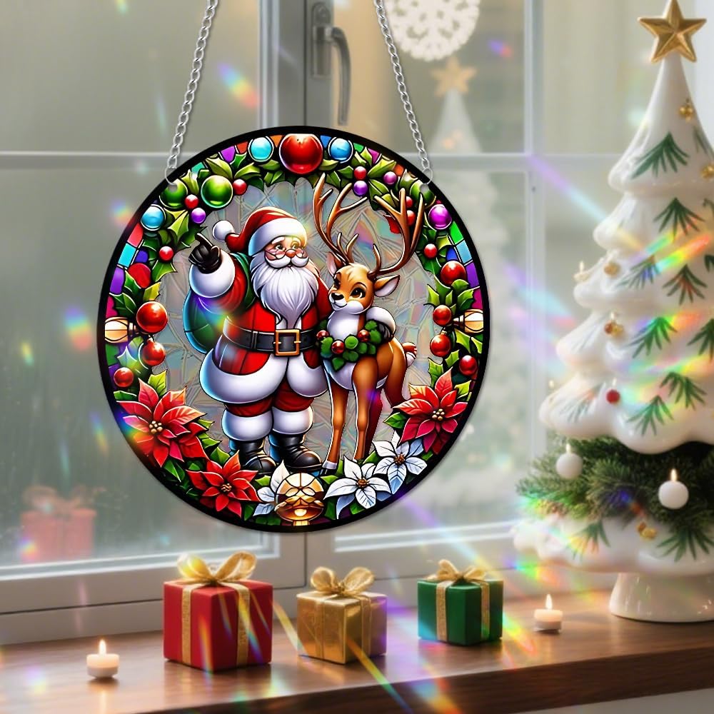 Sun Catchers Indoor Window, Acrylic Rainbow Suncatcher Window Hanging Decoration for Living Room