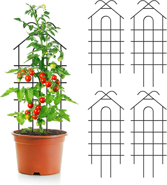 ARIFARO 32'' Metal Garden Trellis Indoor/Outdoor Sturdy Plant Trellis for Potted Plants,House