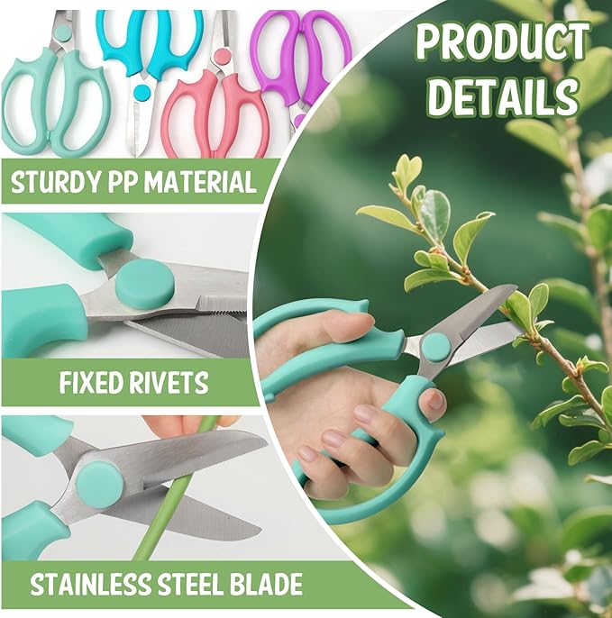24 Pcs Flower Scissors Stainless Steel Floral Shears Floral Scissors for Fresh Flower Shears for