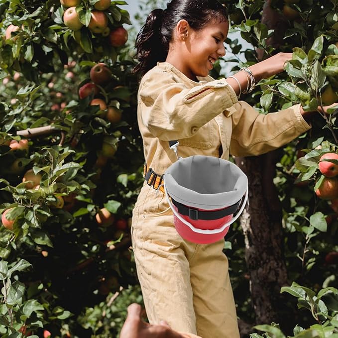 Portable Fruit Picker Basket with Adjustable Strap, Fruit Picker Pole Tool for Harvesting Cherries