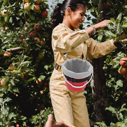Portable Fruit Picker Basket with Adjustable Strap, Fruit Picker Pole Tool for Harvesting Cherries