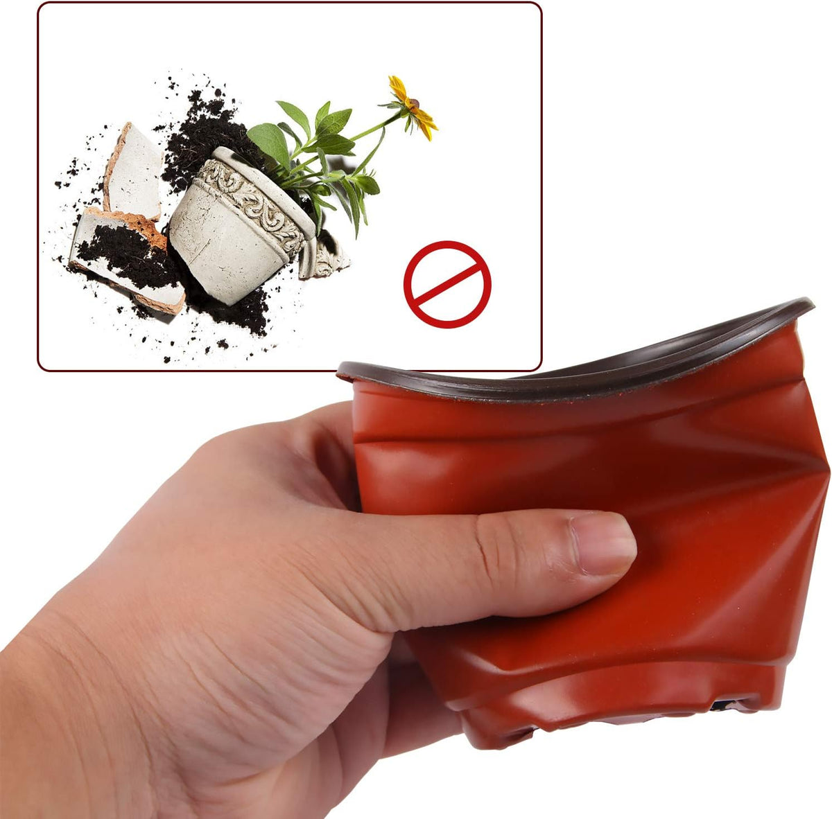 Augshy 150 Pcs 4" Plastic Plants Nursery Pot, Seed Starting Pots for Succulent Seedling Cutting