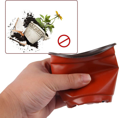 Augshy 150 Pcs 4" Plastic Plants Nursery Pot, Seed Starting Pots for Succulent Seedling Cutting