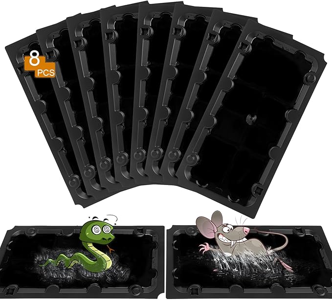8 Pack Sticky Mouse Trap Rat Traps Indoor, Peanut Taste Pheromone Mouse Traps Indoor for Home, Glue
