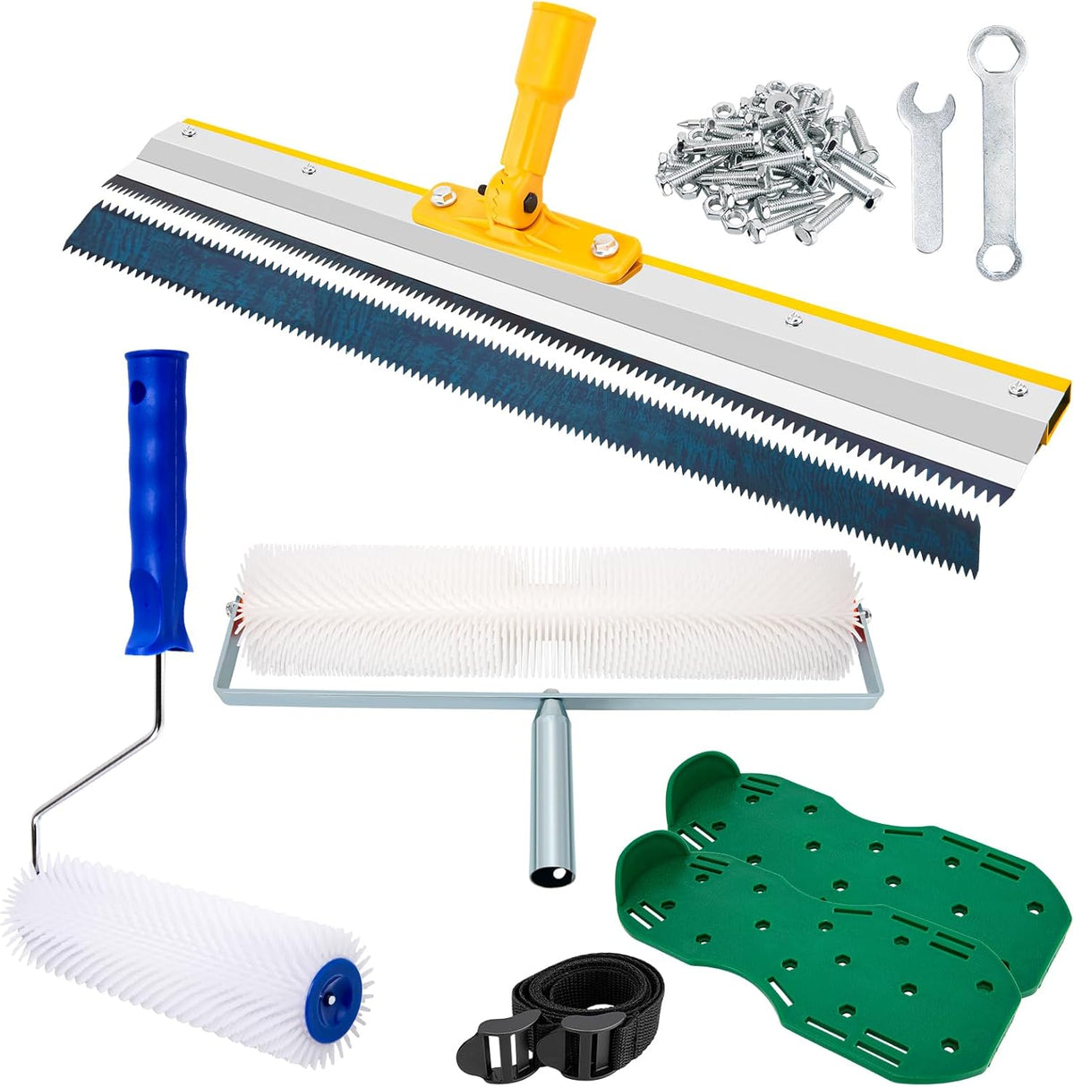 Self Leveling Concrete Tools, Spiked Roller for Self Leveling Epoxy Floor Tool Kit - Cement