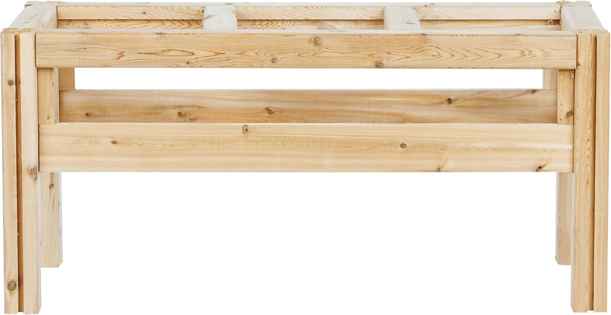 Greenes Fence Three Bucket Elevated Cedar Wood Garden Frame, 43 in. x 16 in. x 20 in. - Made in USA