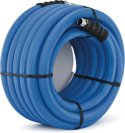 BluSeal Hot/Cold Water Rubber Garden Hose, 100% Rubber, Ultra-Light, Super Strong, 500 PSI, 50F to