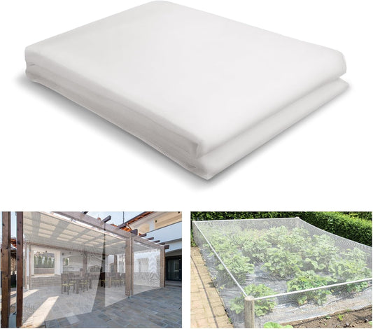 Stronger Garden Mesh Netting - 10 x 12 ft PPT Nano Bird Net Barrier, Mosquito Netting Screen for