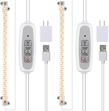 One Strip Growing lamp 2-Pack, Full Spectrum LED Grow Light Strips for Indoor Plants with Auto
