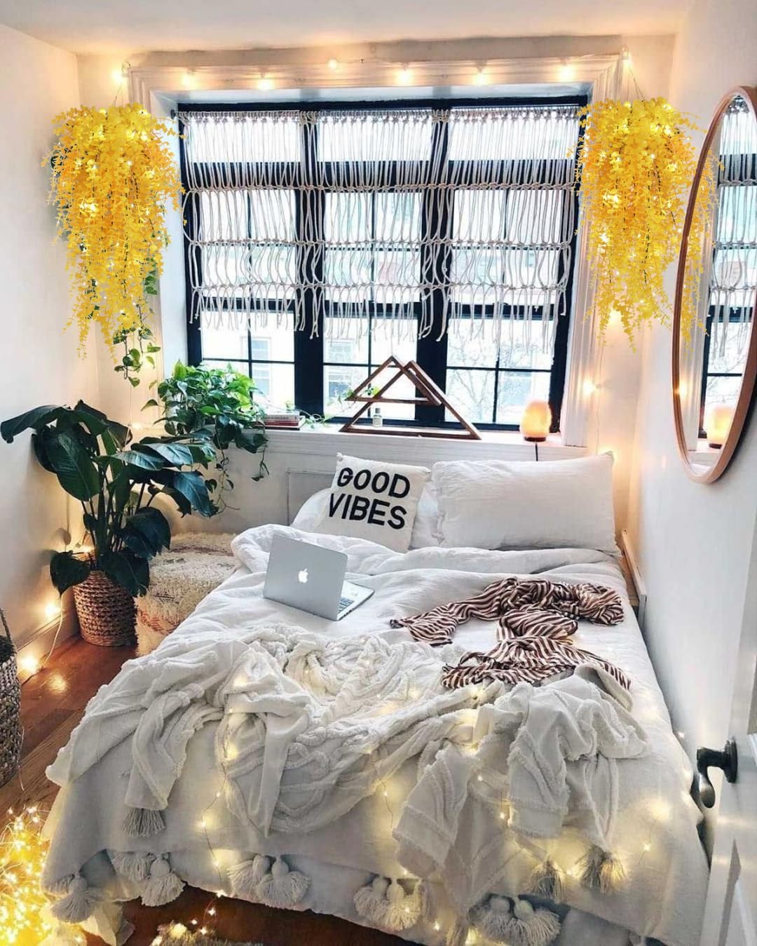 Hanging Plants Indoor Artificial Grass Fake Faux Hanging Plants Outdoor Artificial Plant Wall for