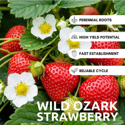 Ozark Beauty Strawberry Plants (5 Live Plants) – Everbearing Variety for Home Gardens – Grow Your