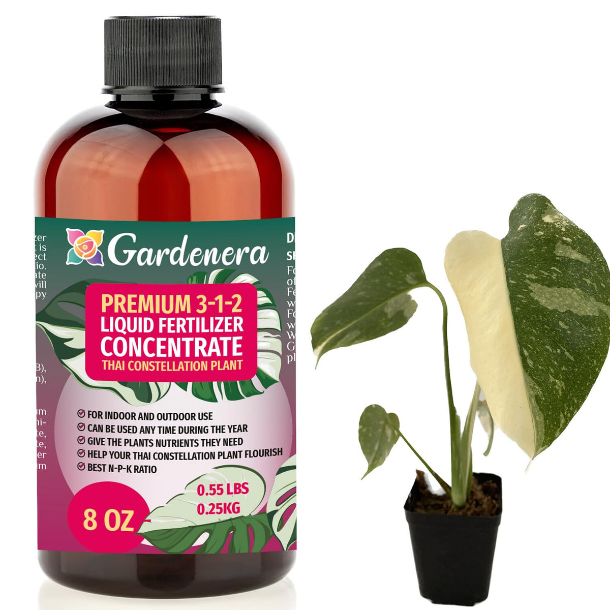 Premium Liquid Thai Constellation Plant Fertilizer - 3-1-2 Concentrate for Indoor Plants and