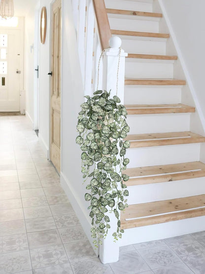 Briful 3 Pack Fake Hanging Plant 39.3" Faux Hanging String of Hearts Plant Faux Trailing Vine with