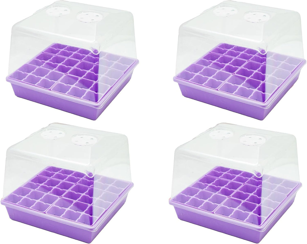 Bootstrap Farmer Countertop Seed Starter Kit in Purple, Reusable 1010 Tray Bundle with Inserts and