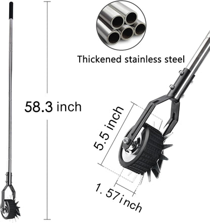 Wheel Rotary Edger Lawn Tool, Grass Edge Trimmer, Sidewalk Manual Lawn Edger, Strong 3 Sections