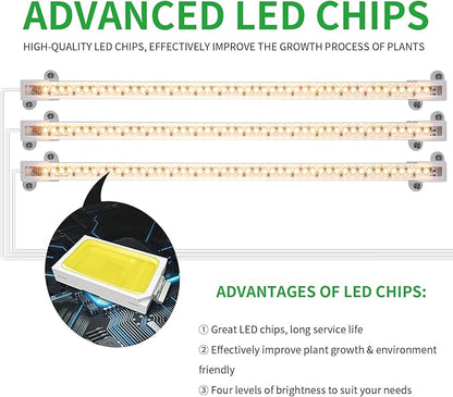 LED Grow Light Strips, Full Spectrum Plant Growing Lights for Indoor Plants 3500K, 144 LEDs Plant