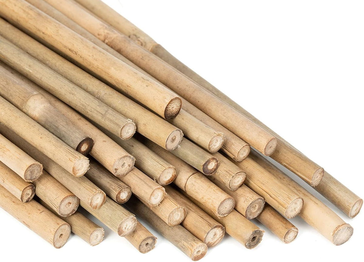 Plant Stakes Natural Garden Bamboo Sticks for Indoor and Outdoor, 20pcs for Tomatoes, Beans, Potted