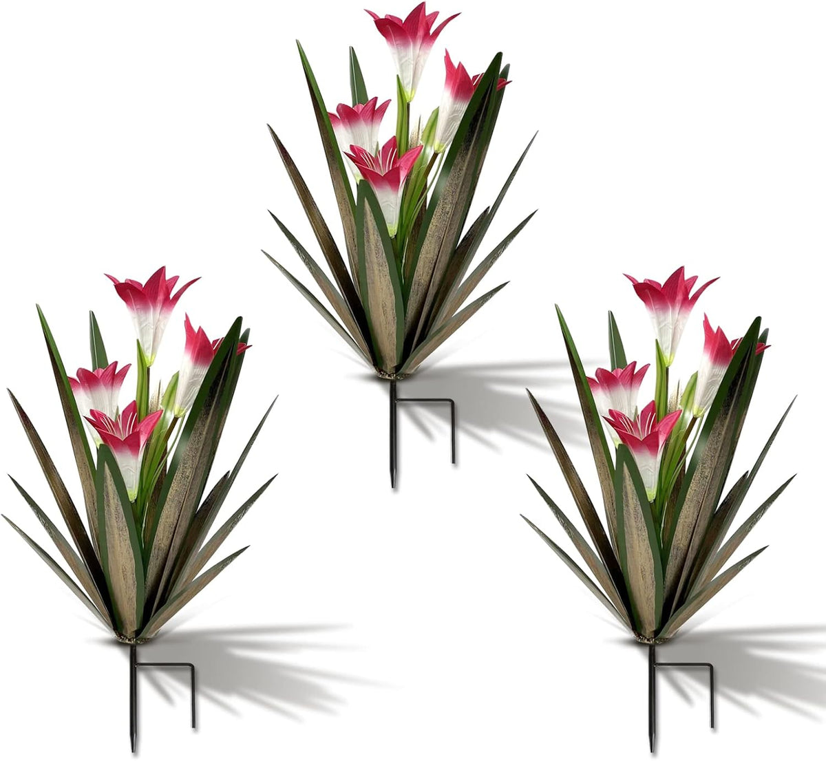 Homight Metal Agave Plant Outdoor Decoration Lily Mexican Yard Art Garden Gift Home Decor Hand