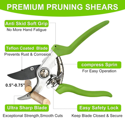 Loppers for Tree Trimmer 15" Branch Cutter Bypass Tree Clippers Rust-Resistant Blade,Tree Loppers
