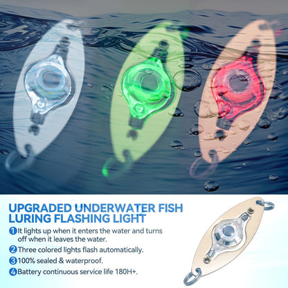 LED Underwater Fishing Lures，LED Lighted Bait Flasher，Deep Drop Fishing Lures，Fish Eye Attractive
