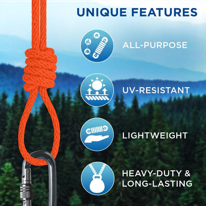 TECEUM Cotton Rope 3/16” (5 mm) – 100 FT – Strong All-Purpose Braided Rope – Natural Cotton – for