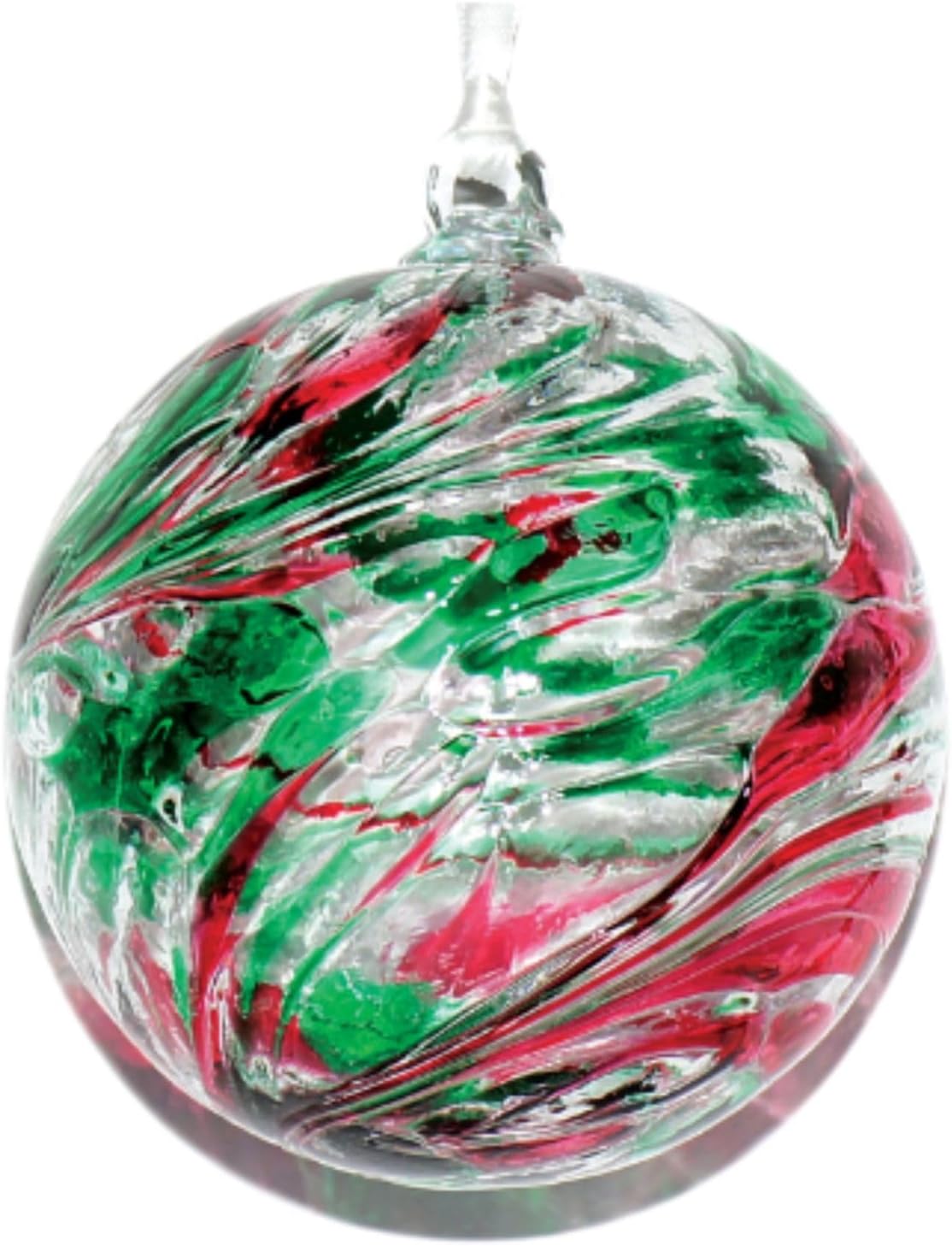 Large Friendship Glass Ball Globe - Opal 4.7 inch Hand Blown Handmade Hanging Garden Gazing Ball