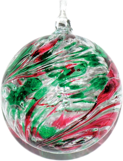 Large Friendship Glass Ball Globe - Opal 4.7 inch Hand Blown Handmade Hanging Garden Gazing Ball