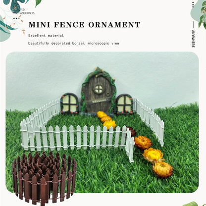 Miniature Fairy Garden Fence 35 Inches,Fairy Garden Accessories Outdoor Wood Picket Fence,DIY