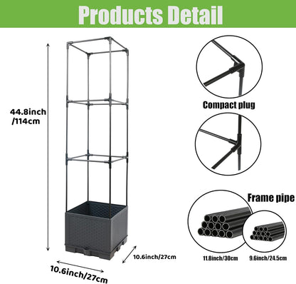 Sunnyglade 2 Pcs Raised Garden Bed Planter Box with Trellis, 44” Tomato Trellis Planter for Various