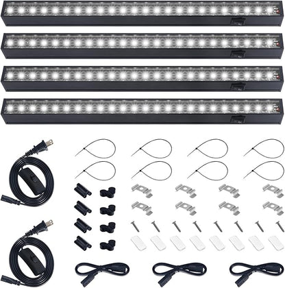 Barrina T5 Grow Lights for Indoor Plants, Full Spectrum Grow Light, 1ft LED Plant Light, Black