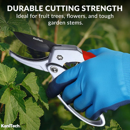 Pruning Shears for Gardening with Gloves - Heavy Duty Garden Shears, Aluminum Hand Pruners with TPR