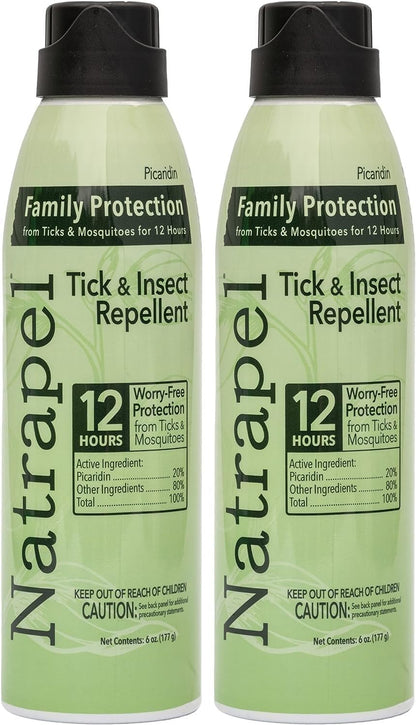 Natrapel Tick & Insect Repellent Eco-Spray - Bug Spray with 20% Picaridin - Family Protection