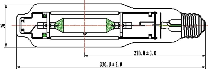 1000 Watt Vegetative Metal Halide Lamp MH Grow Light Bulb Lamp, MH 1000W E39, High PAR Enhanced