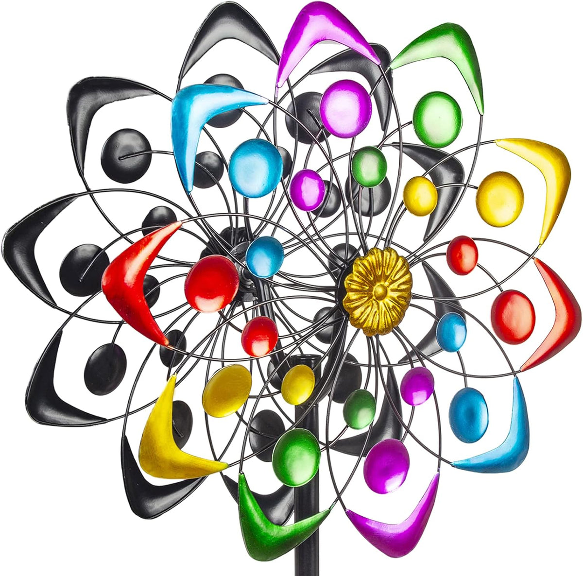 Viveta Kinetic Wind Spinner, 59 inch Outdoor Metal Windmills for Yard Garden, Double Wind Sculpture
