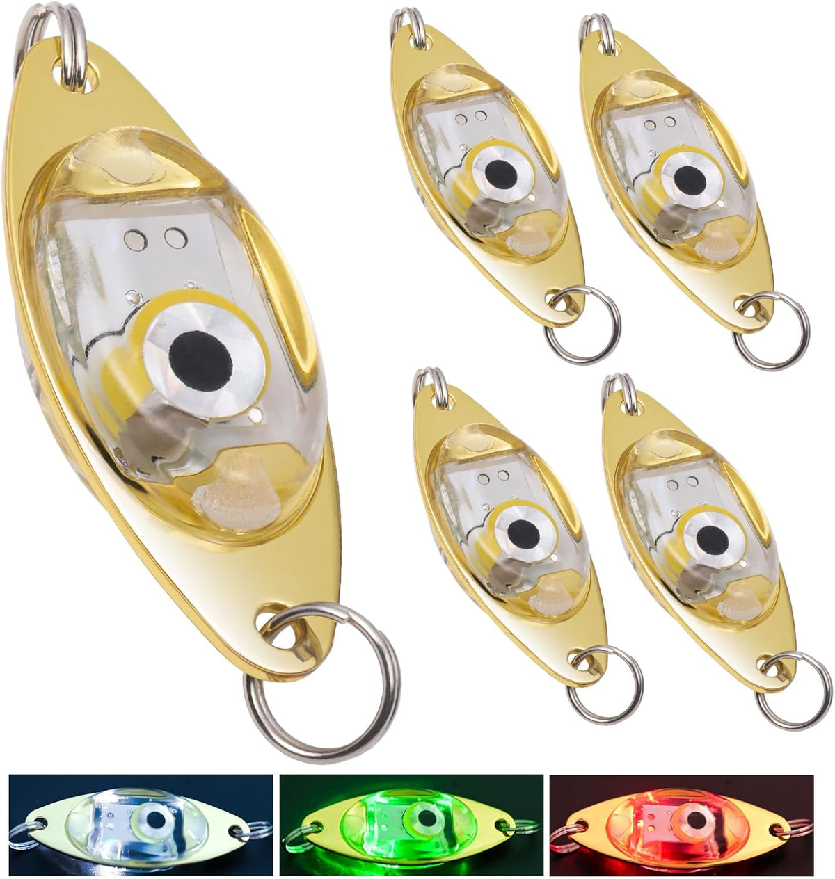 LED Underwater Fishing Lures，LED Lighted Bait Flasher，Deep Drop Fishing Lures，Fish Eye Attractive