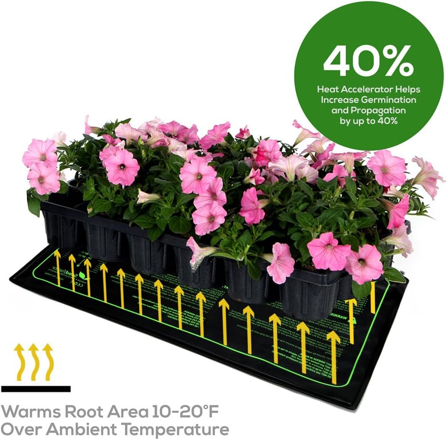 MET Certified Seedling Heat Mat, Seedfactor Waterproof Durable Germination Station Heat Mat, Warm