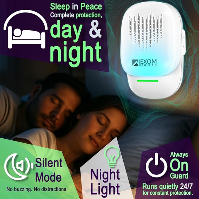T-26, Ultrasonic Pest Repeller Wall Plug-in Most Effective Than Repellents - Get Rid of - Rodents