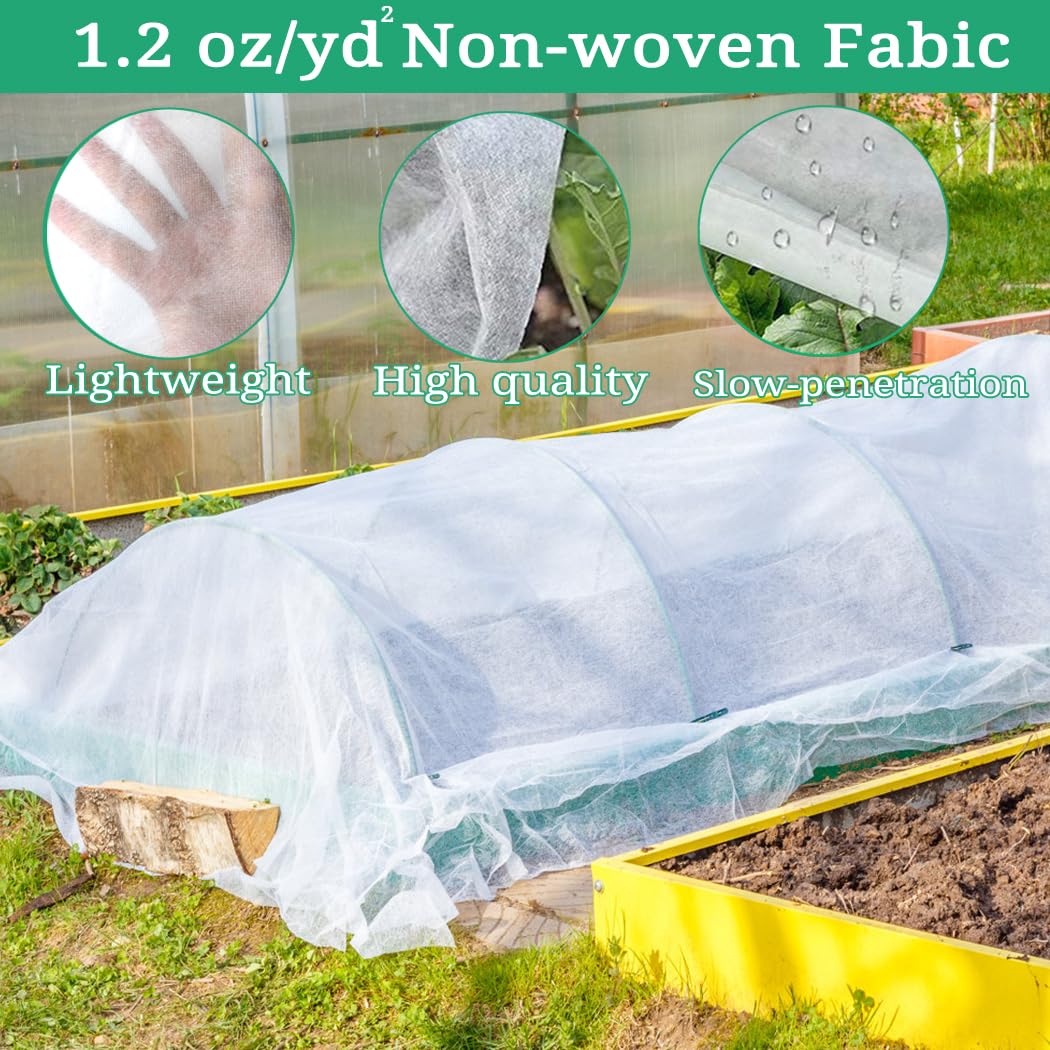 LHongL Plant Covers Freeze Protection with Ultra Fine Mesh Reusable Floating Row Cover for Plants