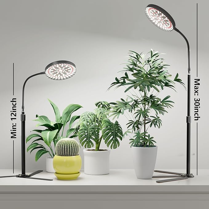 Super-Bright Grow Light 100W, 6000K 216LEDs White Full Spectrum Plant Growing Lamp for Home Office