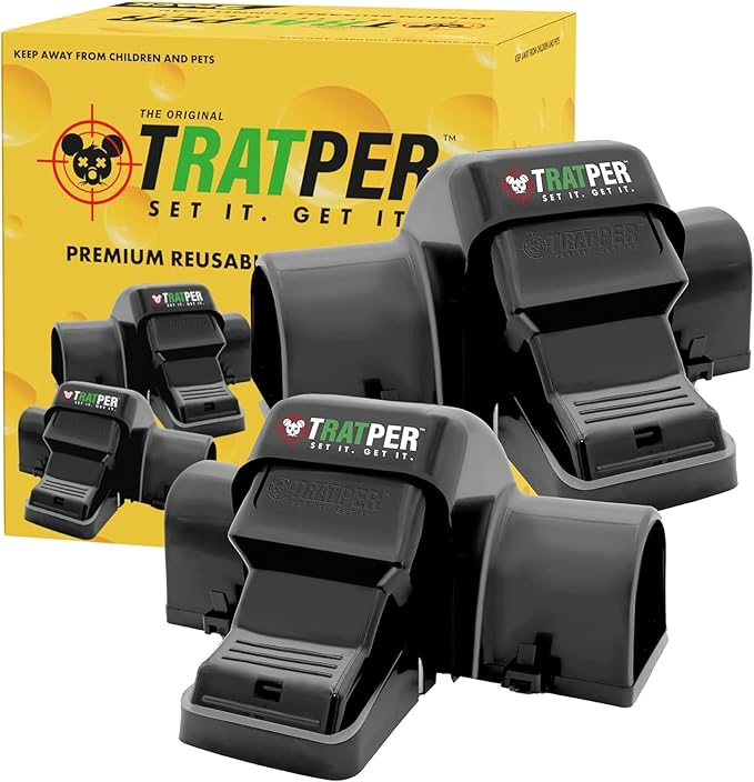 Rat and Chipmunk Traps. Prevents Accidental Triggering with Dual Tunneled Design. Covered Snap