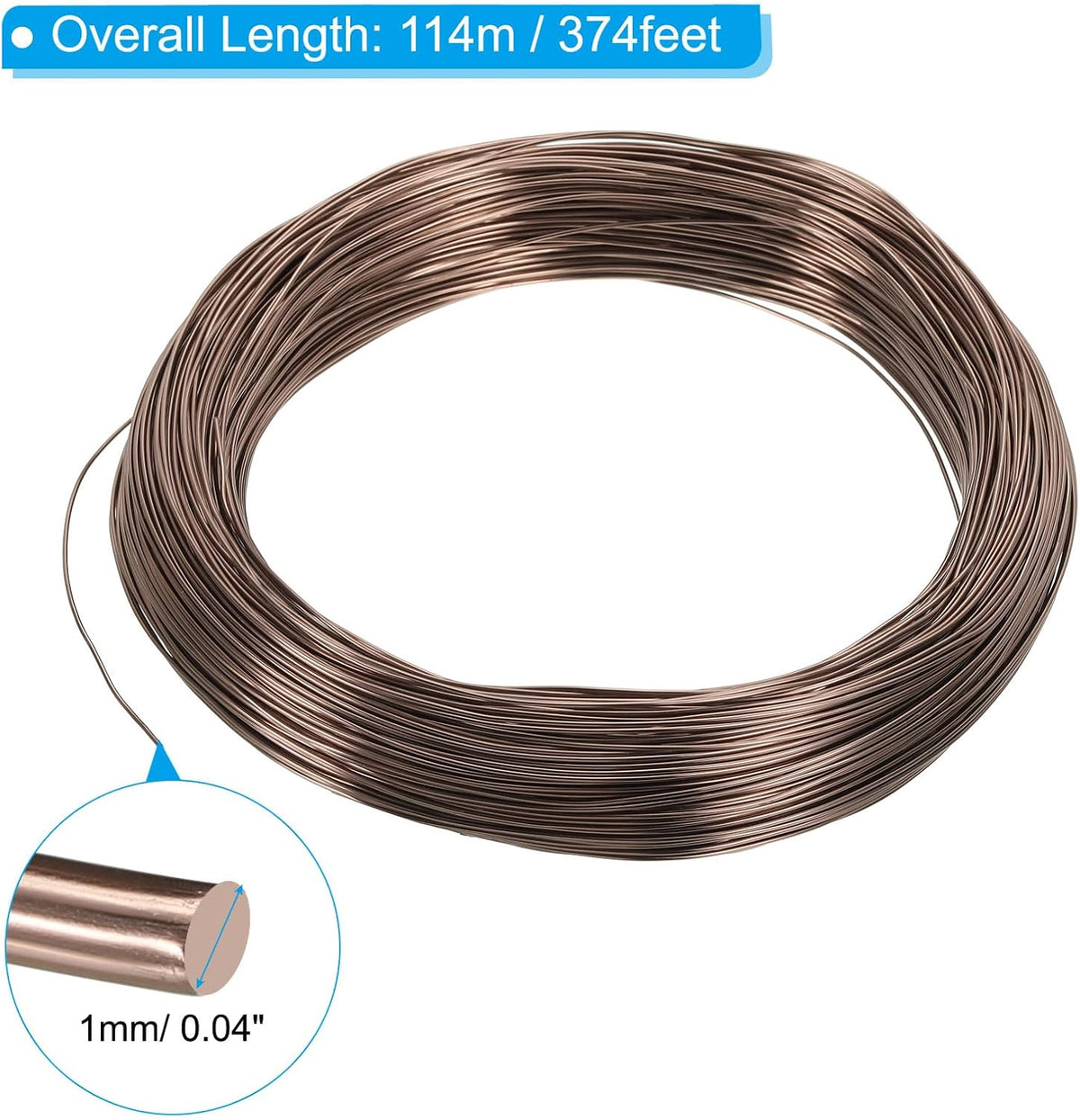 PATIKIL 1mm x 374ft Bonsai Training Wire,Floral Wire Stems Anodized Aluminum Tree Wire for