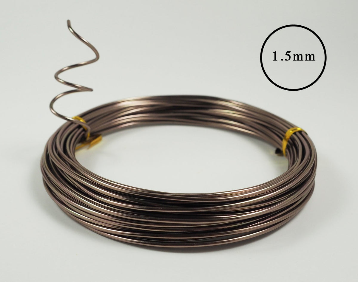 Anodized Aluminum Bonsai Training Wire 5-Size Starter Set with Canvas Bag - 1.0mm, 1.5mm, 2.0mm