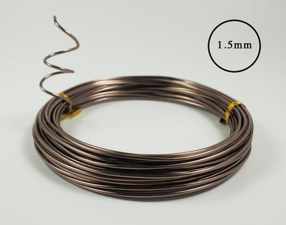 Anodized Aluminum Bonsai Training Wire 5-Size Starter Set with Canvas Bag - 1.0mm, 1.5mm, 2.0mm