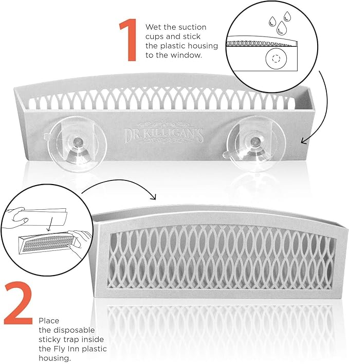 Dr. Killigan's The Fly Inn | Sticky Window Traps | Indoor Insect Trap | Catches and Hides Bugs |