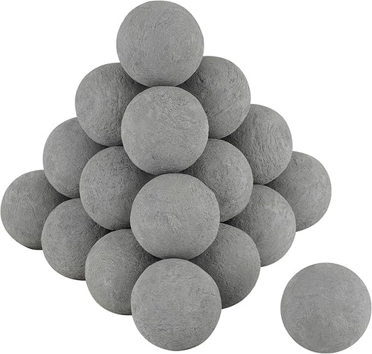 Skyflame 2" Fireplace Balls for Gas Fireplace, 25-Pack Round Ceramic Ball Set for Indoor/Outdoor