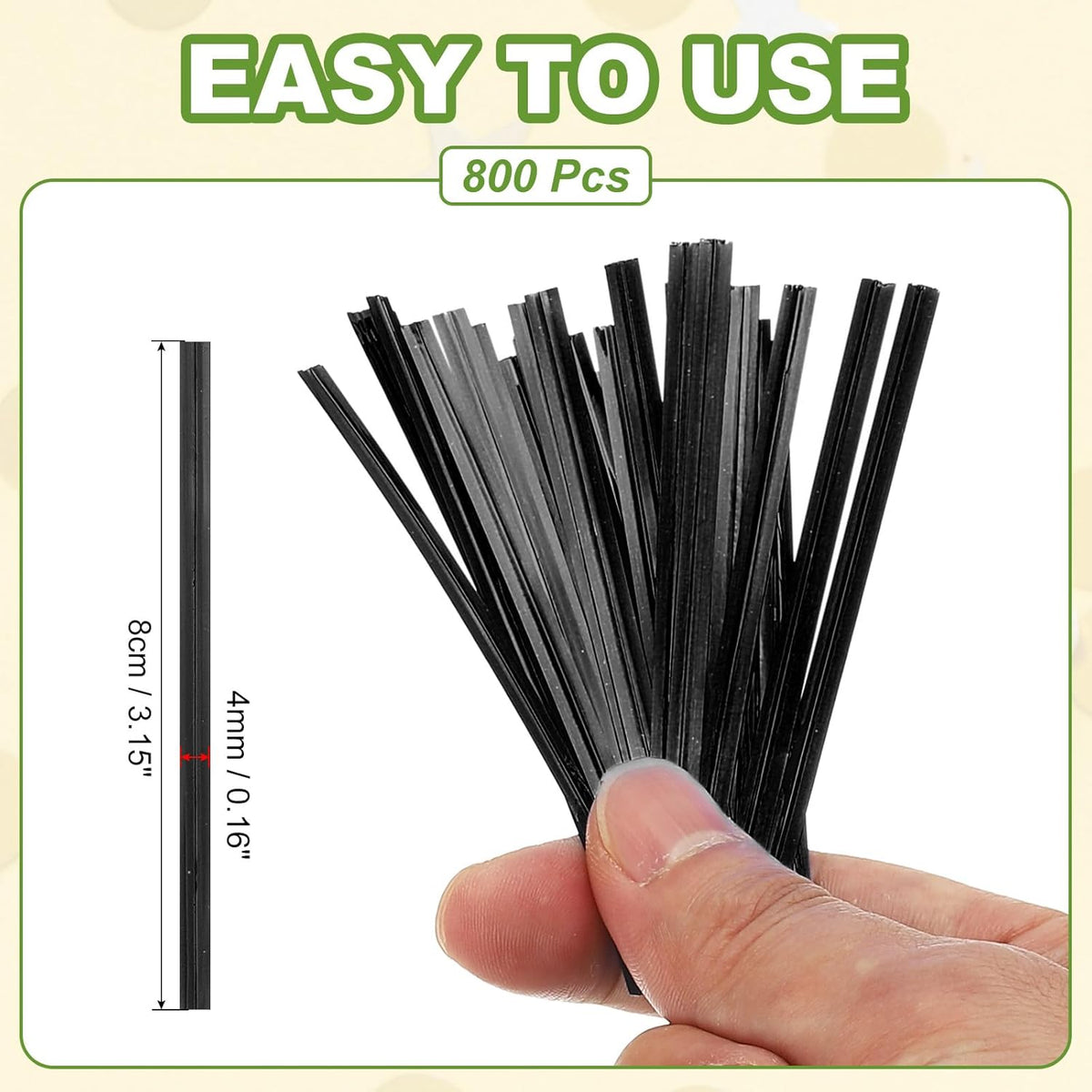 PATIKIL Bag Twist Ties 3 Inch, 800 Pcs Metallic Bread Ties for Treat Plastic Bags Gift Wrapping