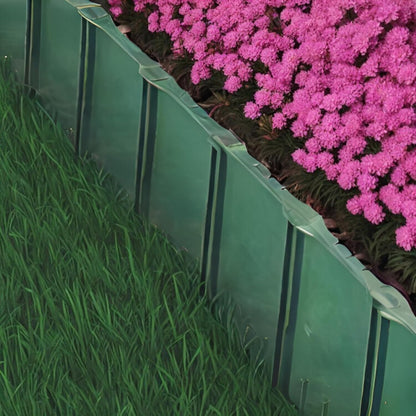 Greenscapes 3-Foot Plastic Green Edging (4-Pack) – Durable Landscape Border for Gardens, Lawns &